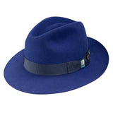 Dobbs Cubed Wool Felt Fedora in Royal #color_ Royal