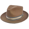 Dobbs Deluxe Showman Teardrop Crown Wool Felt Fedora in Mushroom #color_ Mushroom