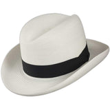 Dobbs El Dorado Center Dent Milan Straw Homburg in White #color_ White