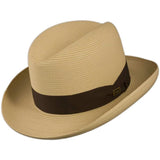 Dobbs El Dorado Center Dent Milan Straw Homburg in Sand #color_ Sand