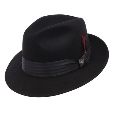 Dobbs Glen Cove Wool Felt Fedora in Black #color_ Black