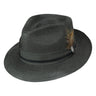 Dobbs Go Around Milan Straw Fedora in Black #color_ Black