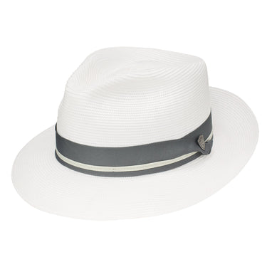 Dobbs Go Around Milan Straw Fedora in White #color_ White