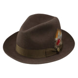 Dobbs Holloway Wool Felt Pinch Front Fedora in Mink #color_ Mink