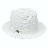 Dobbs Madison Vented Center Dent Milan Straw Fedora in #color_