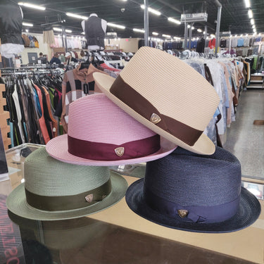 Dobbs Parker Center Dent Milan Straw Fedora in #color_