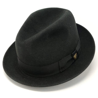 Dobbs Platypus Wool Felt Fedora in Black #color_ Black