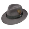 Dobbs Prescott Wool and Fur Felt Fedora in Caribou #color_ Caribou