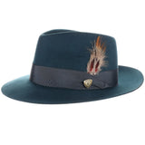 Dobbs Prescott Wool and Fur Felt Fedora in Jade #color_ Jade