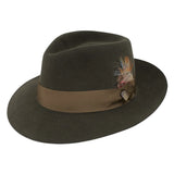 Dobbs Prescott Wool and Fur Felt Fedora in Sage #color_ Sage