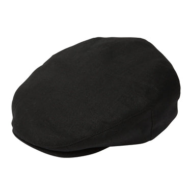 Dobbs Princeton Linen Ivy Cap in Black #color_ Black