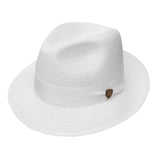 Dobbs Rosebud Milan Straw Fedora in White #color_ White