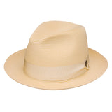 Dobbs Rosebud Milan Straw Fedora in Buttercream #color_ Buttercream