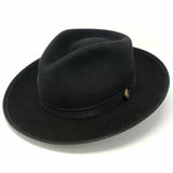 Dobbs Rouser Fur Felt Fedora in Black #color_ Black