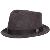 Dobbs Shorty Wool Felt Stingy Brim Fedora in Grey Mix #color_ Grey Mix