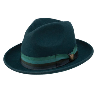 Dobbs Side Eye (Fur) Fur Felt Blend Fedora in Jade #color_ Jade