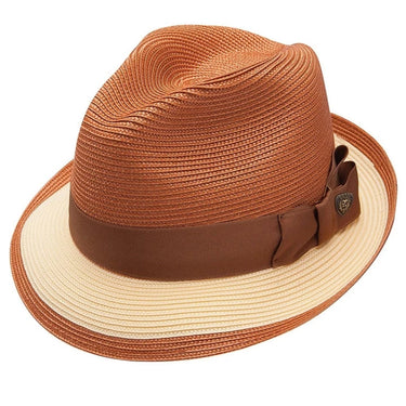 Dobbs Theadore Milan Straw Trilby in Copper / Yellow #color_ Copper / Yellow