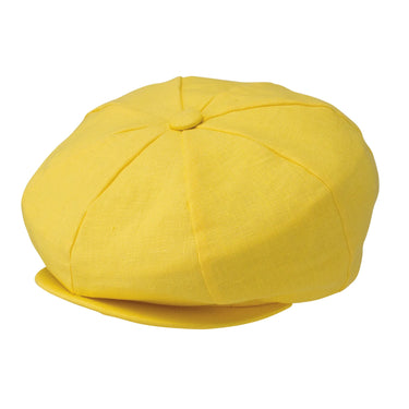 Dobbs Wellington Linen Ivy Cap in Bahama Yellow #color_ Bahama Yellow