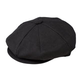 Dobbs Wellington Linen Ivy Cap in Black #color_ Black