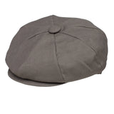 Dobbs Wellington Linen Ivy Cap in Grey #color_ Grey