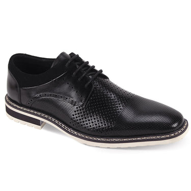 Giovanni Lambo Leather Lace-up Oxford in Black #color_ Black