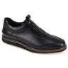 Giovanni Levi Leather Slip-On Trainers in Black #color_ Black