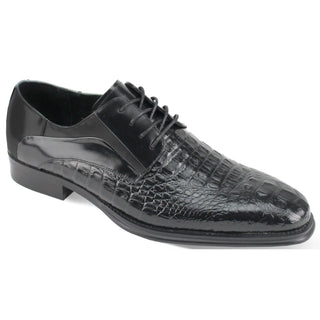 Giovanni Mason Genuine Leather Oxford in Black #color_ Black