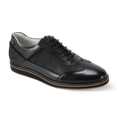 Giovanni Neo Leather Hybrid Oxfords in Black #color_ Black