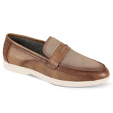 Giovanni Niles Leather Slip On Loafers in Taupe #color_ Taupe