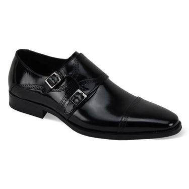 Giovanni Noel Double Strap Leather Oxford in Black #color_ Black