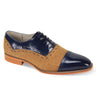 Giovanni Reed Leather & Canvas Dress Shoes in #color_