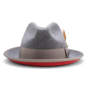 Montique Kingpin Red Bottom Wool Fedora in #color_