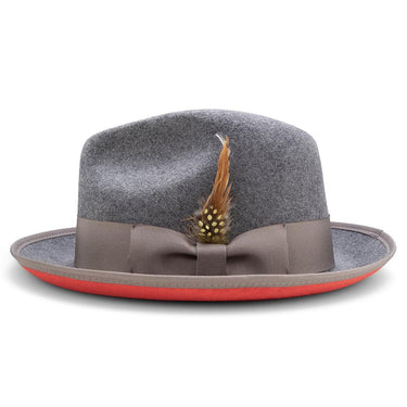 Montique Kingpin Red Bottom Wool Fedora in #color_