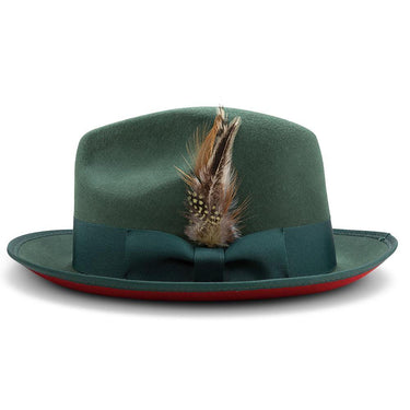 Montique Kingpin Red Bottom Wool Fedora in #color_