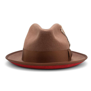 Montique Kingpin Red Bottom Wool Fedora in #color_