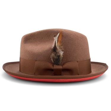 Montique Kingpin Red Bottom Wool Fedora in #color_