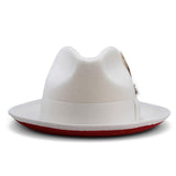 Montique Kingpin Red Bottom Wool Fedora in #color_