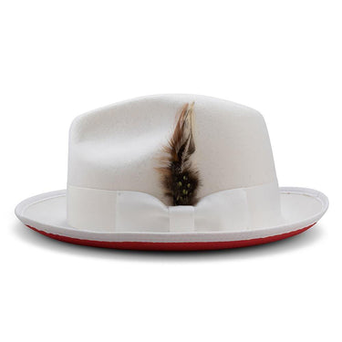 Montique Kingpin Red Bottom Wool Fedora in #color_