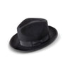 Montique Kingmaker Pinch Front Wool Fedora in Black #color_ Black