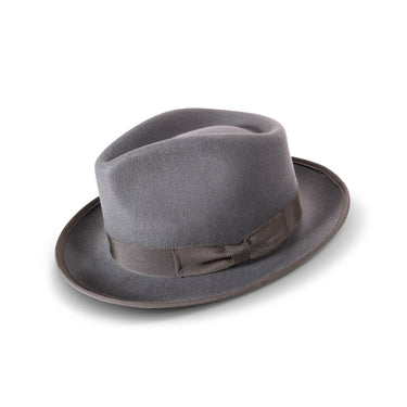 Montique Kingmaker Pinch Front Wool Fedora in Grey #color_ Grey