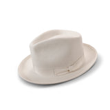 Montique Kingmaker Pinch Front Wool Fedora in White #color_ White