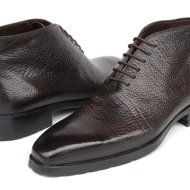 Paul Parkman Men's Brown Floater Leather Ankle Boots in #color_