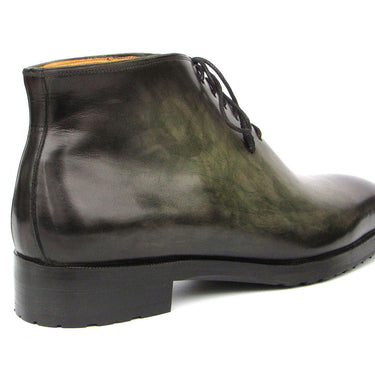 Paul Parkman Men's Green Patina Ankle Boots in #color_