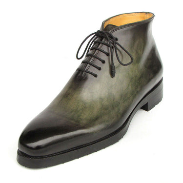 Paul Parkman Men's Green Patina Ankle Boots in #color_