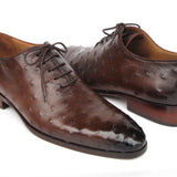 Paul Parkman Men's Brown Genuine Ostrich Oxford Shoes in #color_