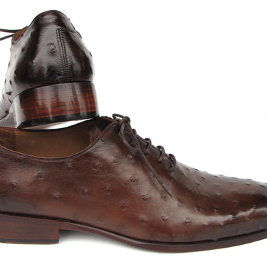 Paul Parkman Men's Brown Genuine Ostrich Oxford Shoes in #color_