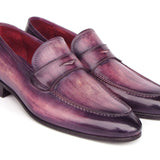 Paul Parkman Men's Purple Patina Penny Loafers in #color_