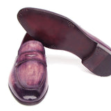 Paul Parkman Men's Purple Patina Penny Loafers in #color_