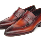 Paul Parkman Men's Split Toe Loafer Shoes Tobacco in #color_