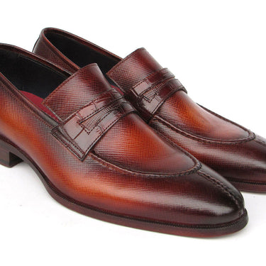 Paul Parkman Men's Split Toe Loafer Shoes Tobacco in #color_